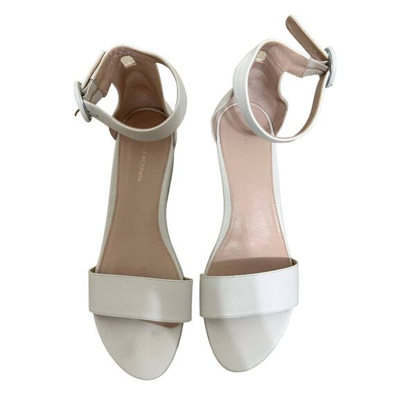 Stuart Weitzman white capri platform sandals size 10 - Picture 4 of 9